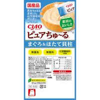 いなば CIAO チャオ ピュアちゅーる 猫 まぐろ＆ほたて貝柱 国産（14g×4本）2袋 ちゅ～る キャットフード ウェット 猫用 おやつ