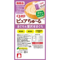 いなば CIAO チャオ ピュアちゅーる 猫 まぐろ＆贅沢本まぐろ 国産（14g×4本）6袋 ちゅ～る キャットフード ウェット 猫用 おやつ