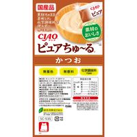 いなば CIAO チャオ ピュアちゅーる 猫 かつお 国産（14g×4本）6袋 ちゅ～る キャットフード ウェット 猫用 おやつ