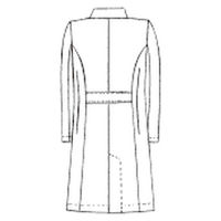 【再検品商品】KAZEN レディス診察衣S型(ハーフ丈) REP210T-1-LL 1枚　白衣　ドクターコート（わけあり品）