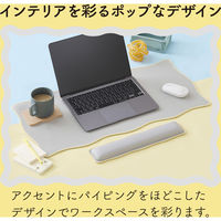 リストレスト パームレスト 手首 負担軽減 ウェーブデザイン グレー MOH-UKM01GY エレコム 1個（直送品）