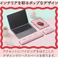 リストレスト パームレスト ショートサイズ 手首 負担軽減 ウェーブデザイン ピンク MOH-UKS01PN エレコム 1個（直送品）