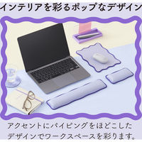 リストレスト パームレスト ショートサイズ 手首 負担軽減 ウェーブデザイン パープル MOH-UKS01PU エレコム 1個（直送品）