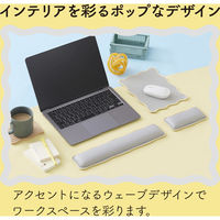 マウスパッド ウェーブデザイン ズレにくい 裏面ラバー グレー MP-UK01GY エレコム 1個（直送品）