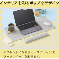 デスクマット マウス対応 ウェーブデザイン 大型 マウスパッド ズレにくい グレー MP-UKDM01GY エレコム 1個（直送品）