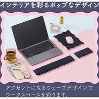 マウスパッド ウェーブデザイン ズレにくい 裏面ラバー ネイビー MP-UK01NV エレコム 1個（直送品）