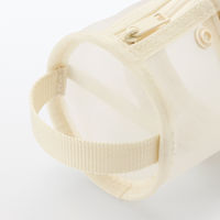 無印良品 ナイロンメッシュ縦でも横でも使えるペンケース 約直径７５×高さ１７７ｍｍ アイボリー 良品計画