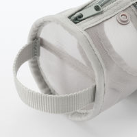 無印良品 ナイロンメッシュ縦でも横でも使えるペンケース 約直径７５×高さ１７７ｍｍ グレー 良品計画