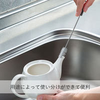 すみまで洗える 注ぎ口ブラシ 3点セット 調理器具洗い キズつけにくいナイロン毛 ブラック 日本製 1個（3本入）まめいた