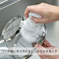キッチンブラシ 握りやすい ゴシゴシ洗える まな板・ザル・調理器具洗い ホワイト 日本製 1セット（1個×5）まめいた