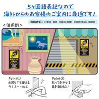 アルファ 5ヶ国語ステッカー 防犯カメラ OK-CW00037 1枚（直送品）