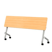 TOKIO 平行フォールディングテーブル2 幕板無し 幅1800×奥行450×高さ720mm ナチュラル 1台（2梱包）