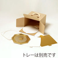 サガシキ ケーキ箱 エコクラフトデコ箱6号 H150 4582673772324 1セット(100枚入)（直送品）