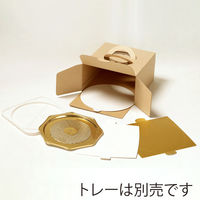 サガシキ ケーキ箱 エコクラフトデコ箱6号 H125 4582673772348 1セット(100枚入)（直送品）