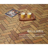 イケヒコ レンガ い草ラグ 1910×1910mm ブラウン 1050410063604 1枚（直送品）