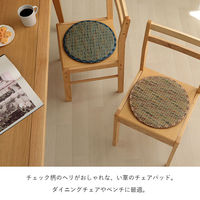 イケヒコ・コーポレーション リープ チェアパッド ブルー 35丸cm 1142260042402 1個（直送品）