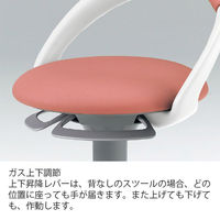 【設置込】イトーキ サポートスツール 背付 キャスター脚 ストロングブルー PCK-1100PV-A3 1脚（直送品）