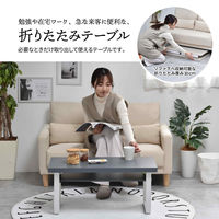 【軒先渡し】B.Bファニシング Noko 棚付きフォールディングテーブル ダークグレー NKTB0265MODGY 1台（直送品）