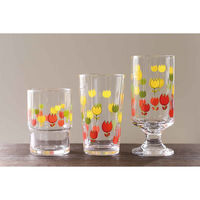東洋佐々木ガラス グラス 250ml スタックグラス 昭和のプリントグラス ガラス チューリップ 458855 1個（直送品）