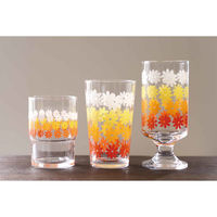 東洋佐々木ガラス ステムグラス 285ml 昭和のプリントグラス ガラス ファニー 458854 1個（直送品）