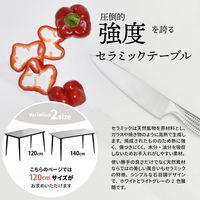 【軒先渡し】B.Bファニシング LUCY ダイニングテーブル 幅1200×奥行690×高さ730mm LUDT0277CELGY 1台（直送品）