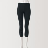 【レディース】無印良品 婦人 ストレッチ天竺編み レギンス 七分丈 婦人Ｌ 黒 良品計画