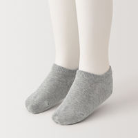 無印良品 キッズ 足なり直角 スニーカーイン（３足組） キッズ１５～１９ｃｍ グレー 良品計画