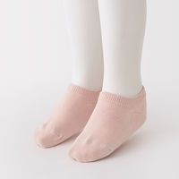 無印良品 キッズ 足なり直角 スニーカーイン（３足組） キッズ１５～１９ｃｍ 生成・ピンク・グレー 良品計画