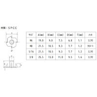 安達鋼業　ツメ付Ｔナット（プレス製）　５／１６　ユニクロ　1箱(500本入)（直送品）