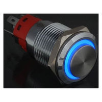 GB LED付オルタネイト型プッシュスイッチ(青) GB-PSLED-A12V-BL 1個（直送品）