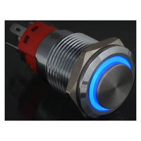 GB LED付オルタネイト型プッシュスイッチ(青) GB-PSLED-A24V-BL 1個（直送品）