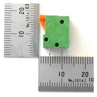 GB ターミナルブロック(2極、2.54mm、ワンタッチ式、緑、縦向き) GB-TBW-25LG-2P 1個（直送品）