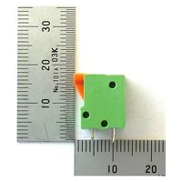 GB ターミナルブロック(4極、2.54mm、ワンタッチ式、緑、縦向き) GB-TBW-25LG-4P 1個（直送品）