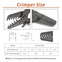 IWISS オープンバレル用精密圧着工具 IWS-2412M 1個（直送品）