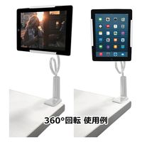 リーダーメディアテクノ クランプ式アームスタンド(タブレット用、ホワイト) L-TAA-W 1個（直送品）