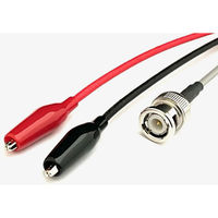 DreamSound BNCコネクタ-みの虫クリップ(赤/黒)付き同軸テストリード(1m) MB-1.5D2V-1M 1個（直送品）