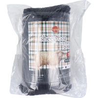 iiもの本舗 hokotto シープボアひざ掛け 大判サイズ 100×140cm チャコール 4589596695204 1枚（直送品）