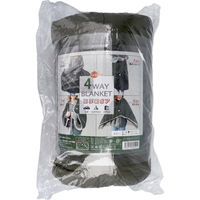 iiもの本舗 hokotto極厚裏ボア 4WAYブランケット 80×125 カーキ×アイボリー 4589596695211 1枚（直送品）