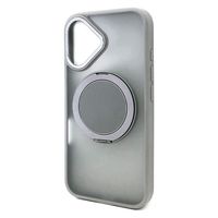 エアージェイ iphone16用 Magsafe対応スタンドリング付背面ケース SL AC-P24-MRS GY 1個（直送品）