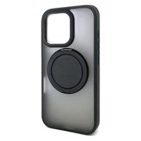 エアージェイ iphone16pro用 スタンドリング付背面ケース BK AC-P24P-MRS 1個（直送品）