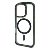 エアージェイ iphone16pro用 Magsafe対応ラウンドフォルムクリアケース 黒 AC-P24P-RMR BK 1個（直送品）