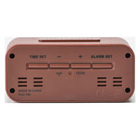 アデッソ 革風 電波アラームクロック FLC-100DBR 1台（直送品）