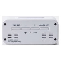 アデッソ 革風 電波アラームクロック FLC-100W 1台（直送品）