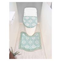 オカトー トイレマット 60×60cm メリージェラート タイル ミント 422692 1個（直送品）