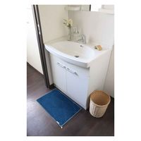 オカトー バスマット Fuka-Fuwa!! 40×60cm ネイビー 438179 1個（直送品）