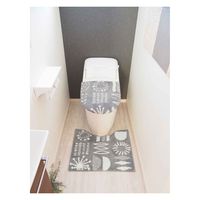 オカトー トイレマット 蓋カバー 2点セット SOPO モノトーン 441378 1個（直送品）