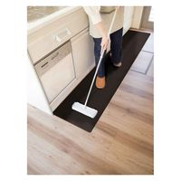 オカトー キッチンマット 衝撃吸収PVCキッチンマット 45×240cm 無地 ブラウン 441873 1個（直送品）