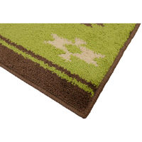 カキウチ キッチンマット 45×240cm ステッチ レトロ キリム グリーン 451486 1個（直送品）