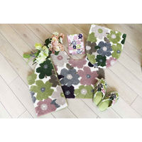 ヨコズナクリエーション 兼用蓋カバー フルール 蓋カバー トイレフタカバー トイレ グリーン 452139 1個（直送品）