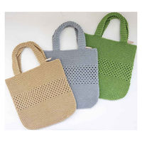 オカ 手提げ バッグ マルシェシリーズ トートバッグ 手編み 洗濯OK グリーン 457850 1個（直送品）